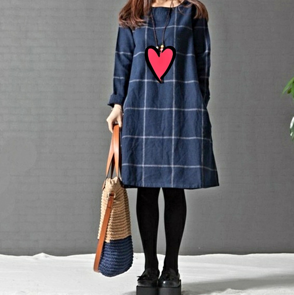 NWOT Depending on the Horizon Windowpane Dress